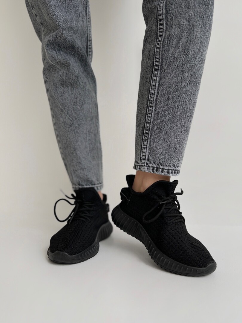 Кросівки з сіткою чорні
