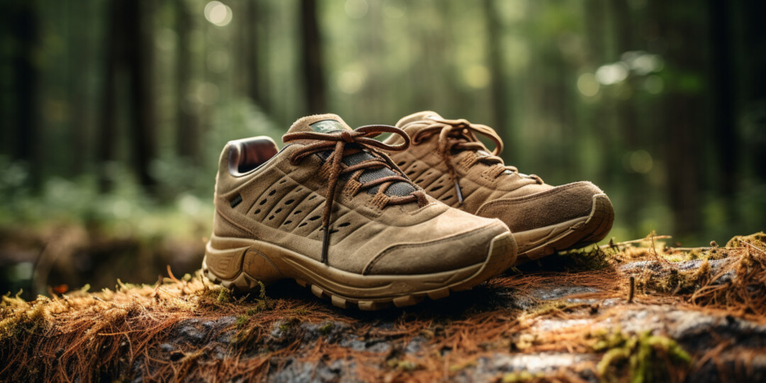 Замшеві кросівки для бігу на лісовій доріжці